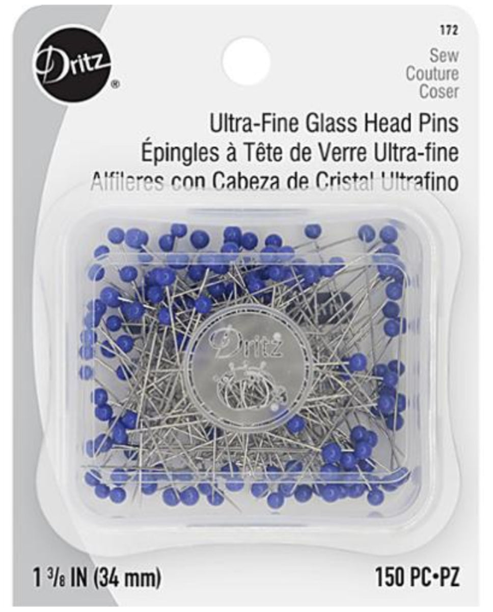 Dritz Ultra Fine Glass Head Pins172 size 22 Brooklyn General Store