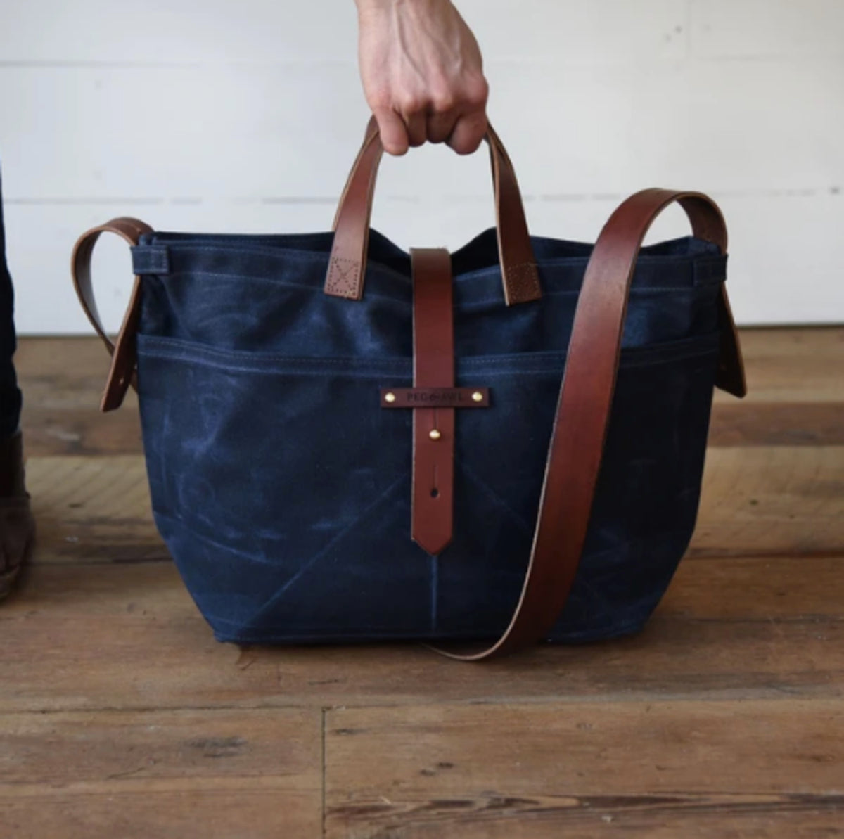 Mini Waxed Canvas Tote – Peg and Awl