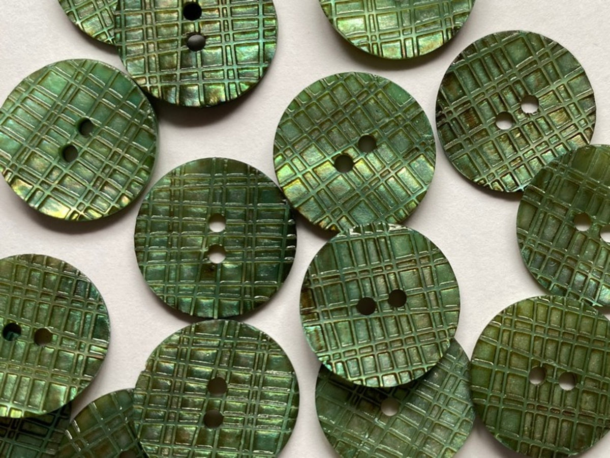 Indented Shell Line Textile Garden - shell w/ irregular indented check pattern 18mm ...