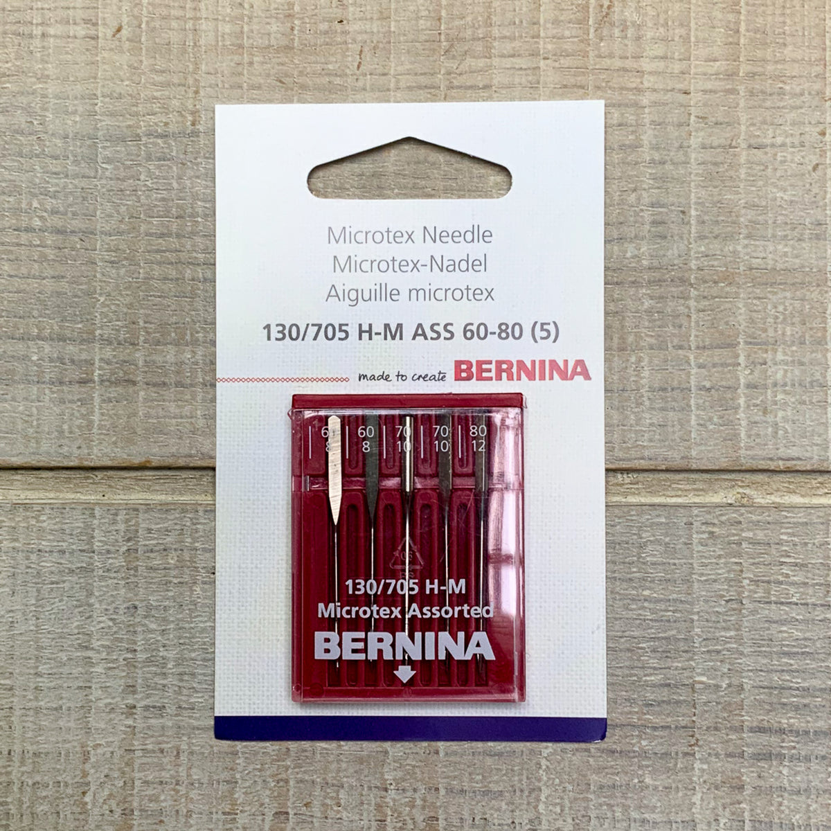 Bernina Sewing Machine Needle 130/705 HM 6080 Microtex Assortment (1