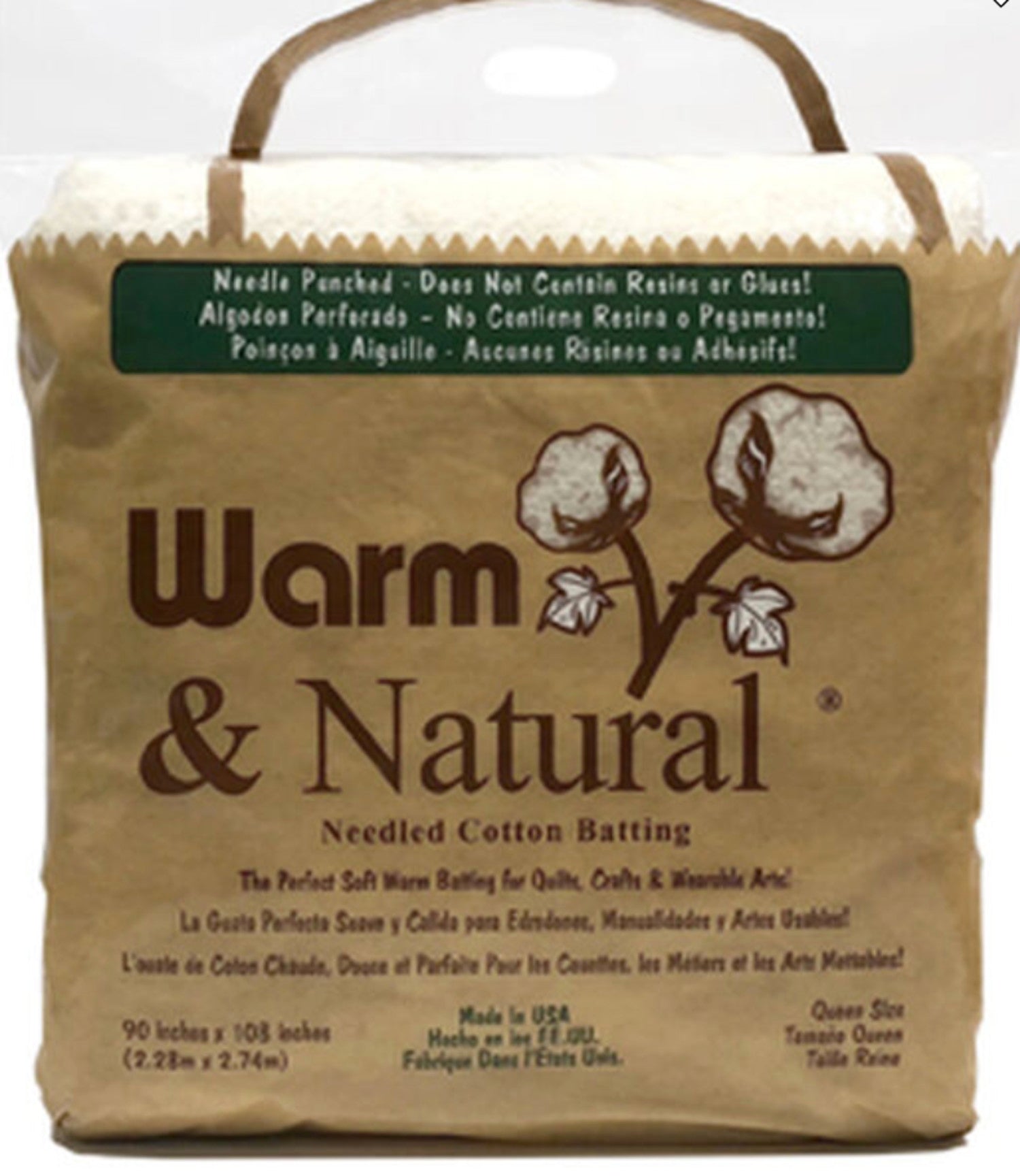 Warm & Natural Quilt Batting - King Size - - 753705022517
