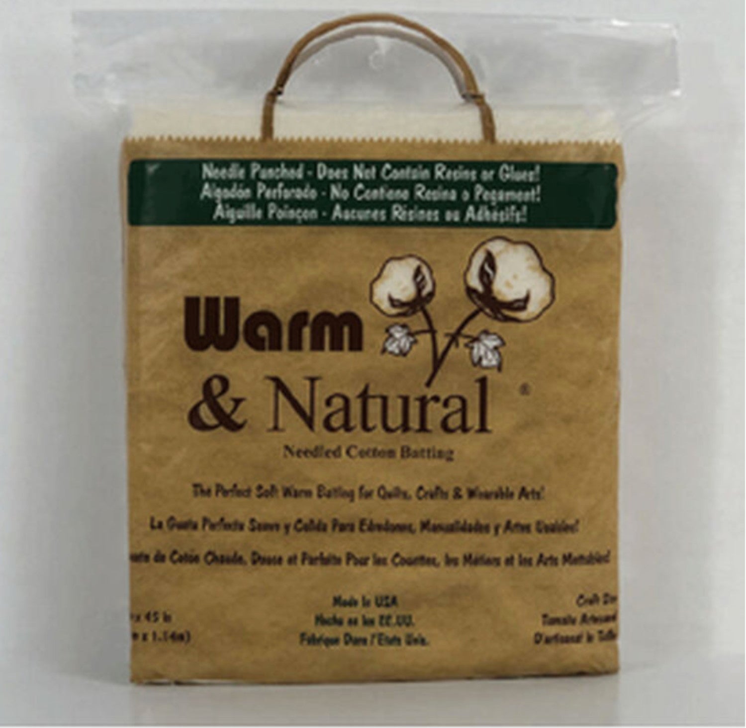 Warm & Natural Cotton Batting King 120x124 