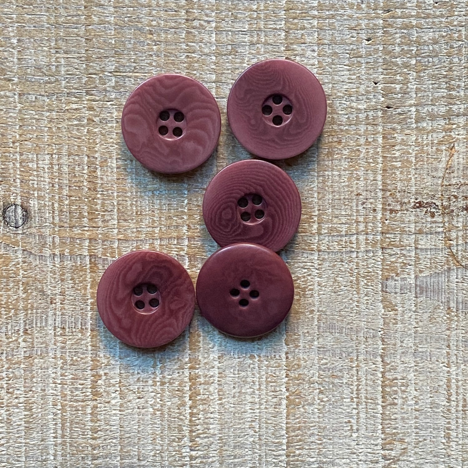 15mm - Four Hole Brown Corozo Button - Buttons