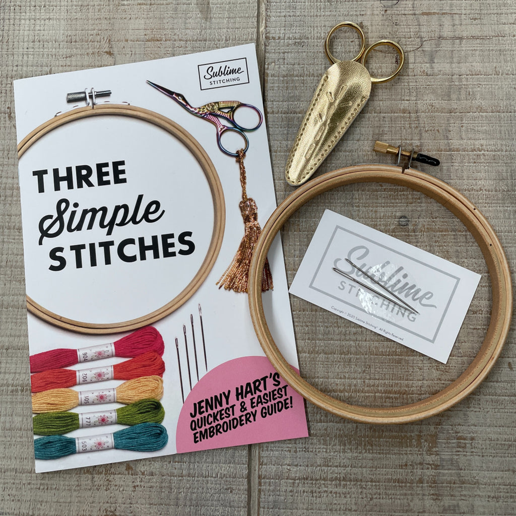 Three Simple Stitches Embroidery Instruction Book by Sublime Stitching