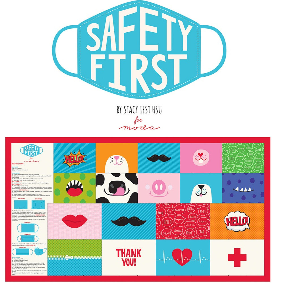 Moda Safety First Mask Panel - 24