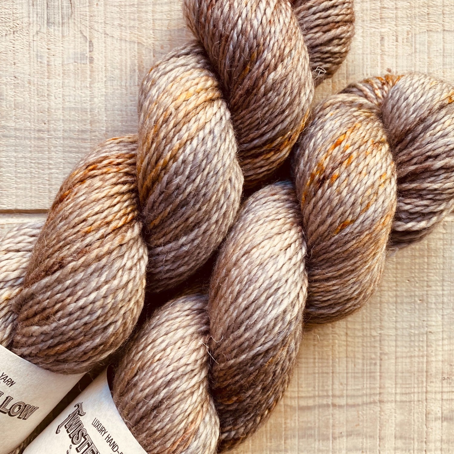 Indulge in Luxurious Hand-Dyed Brown Wool Yarn • worsted weight knitting  yarn
