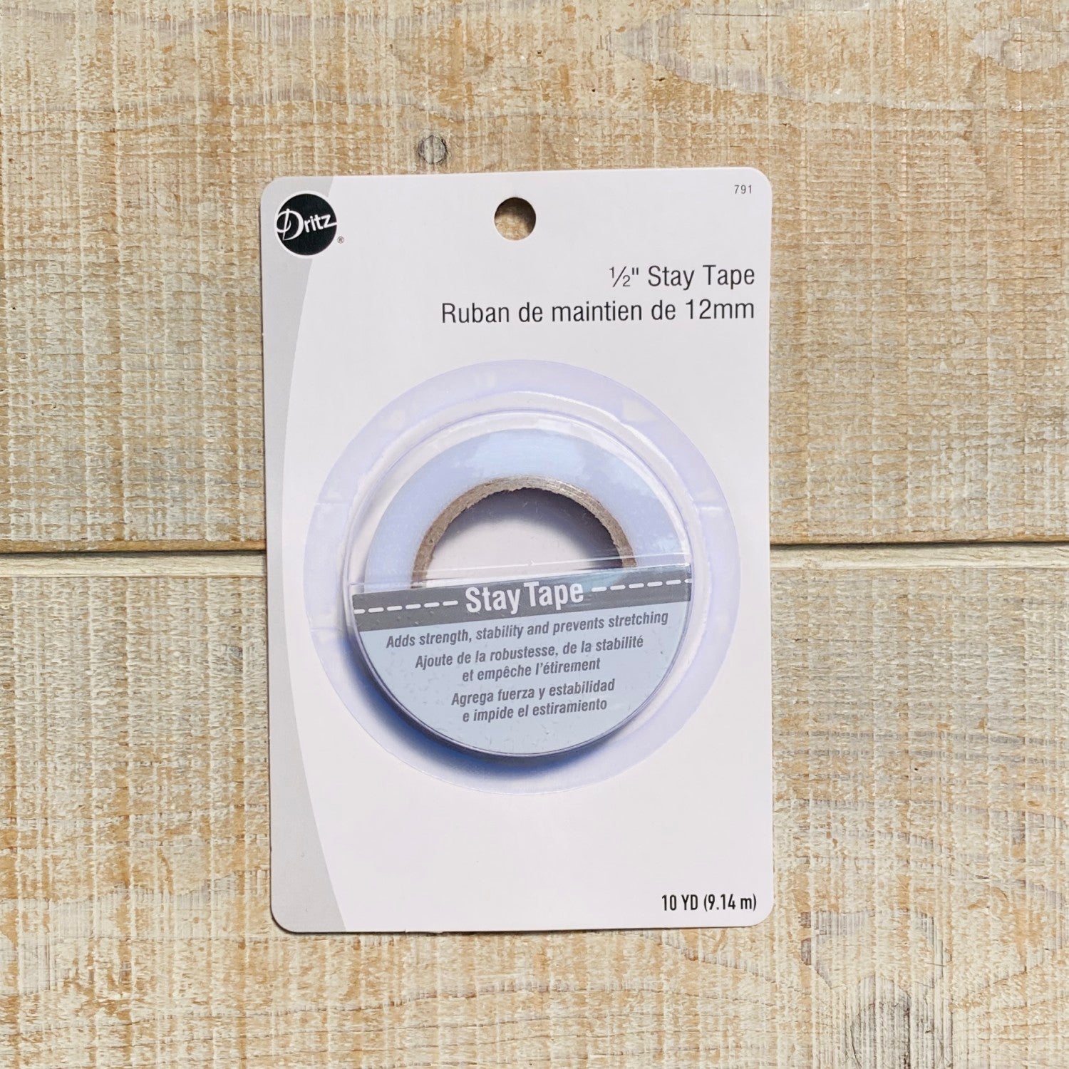 Dritz Stay Tape 1/2"x 10yds White Brooklyn General Store